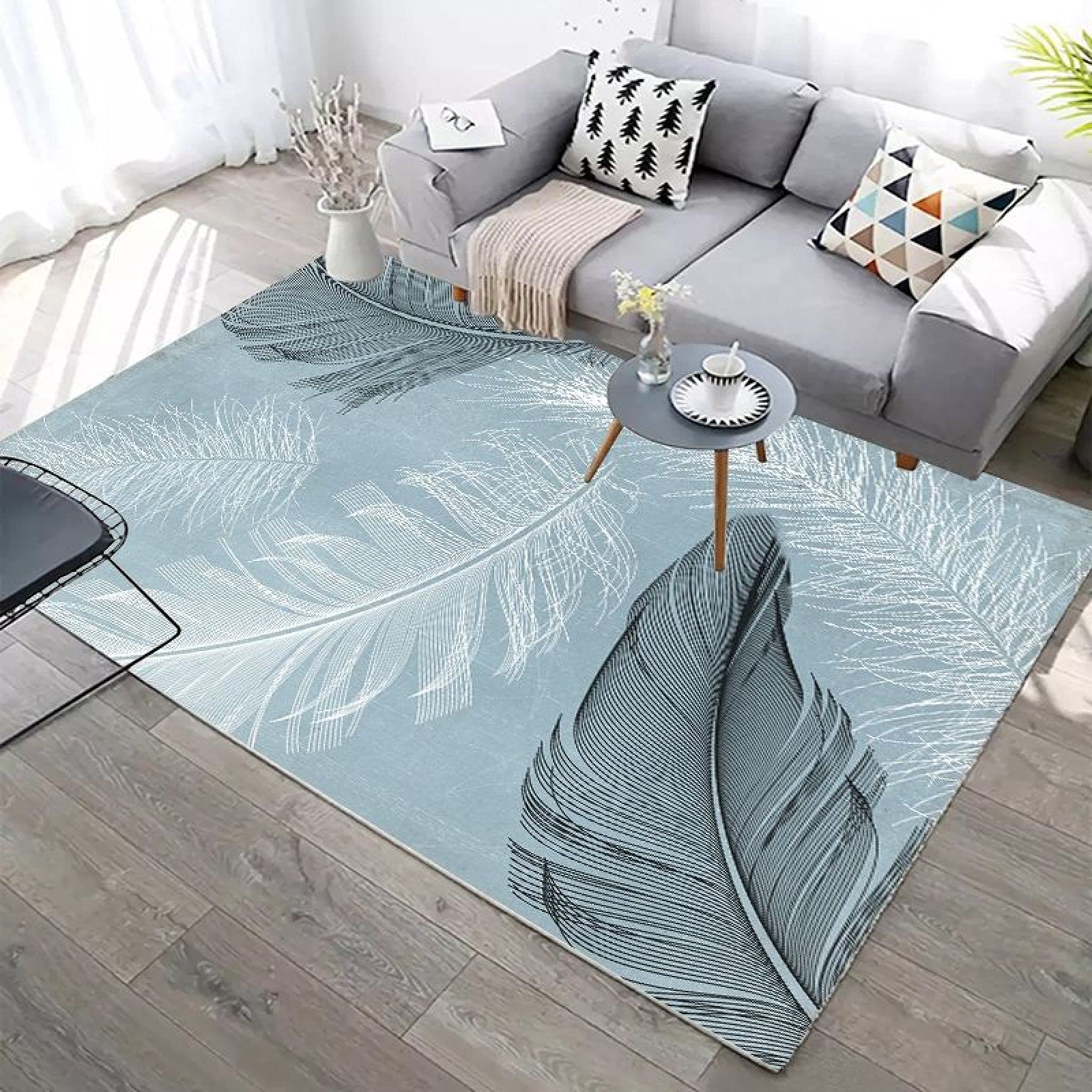 Tapis de style nordique salon chambre à coucher - Tapis léger antidérapant lavable