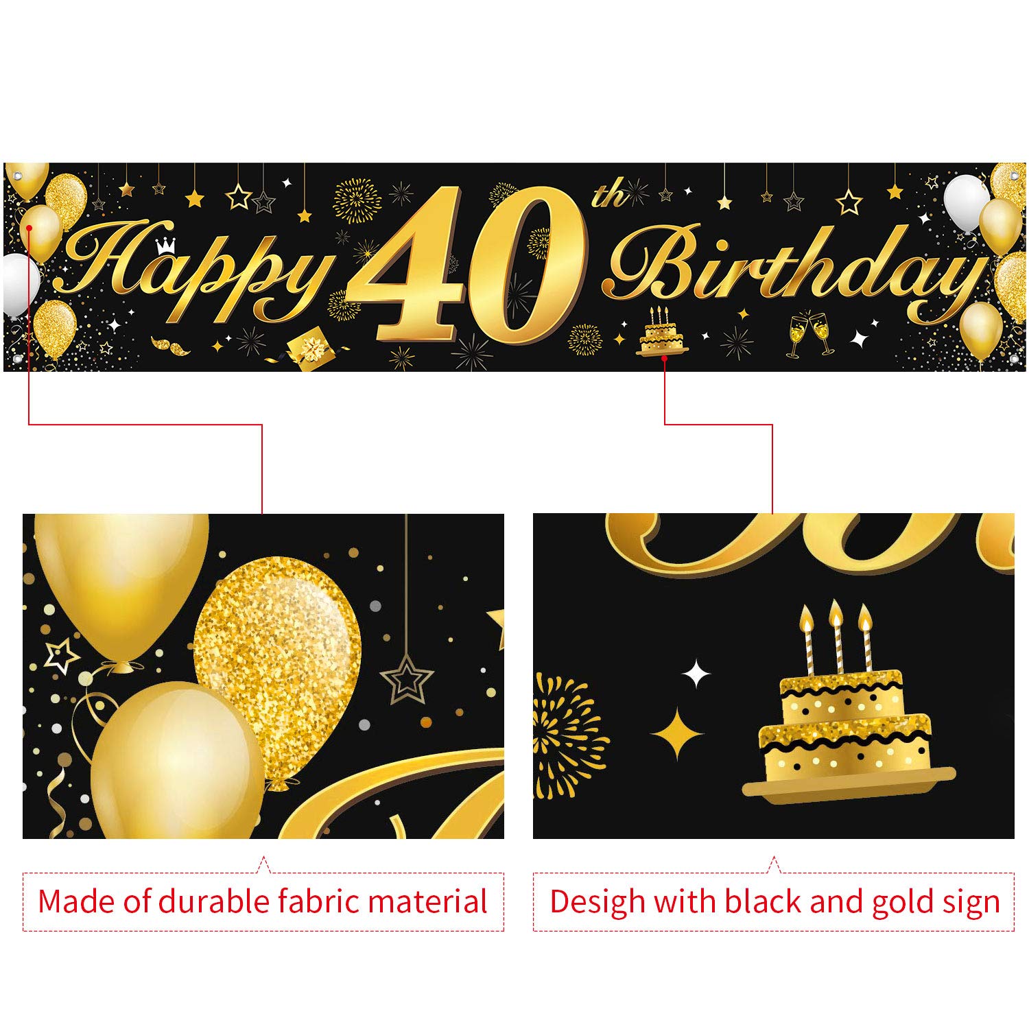 Bannière Dorée à Paillettes Goated Since 2011 – Décorations