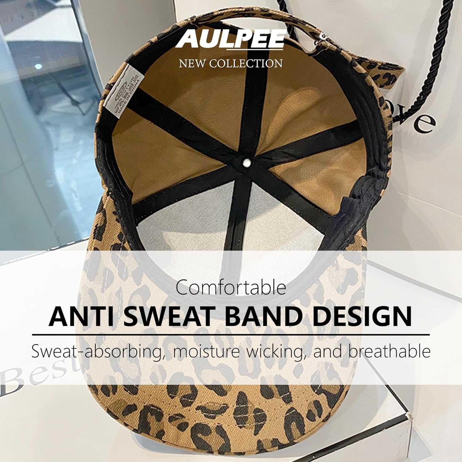 Stylish Leopard Print Women's Baseball Cap,Low Profile Vintage Adjustable Hat, Outdoor Activities and Summer Gift - Image 7