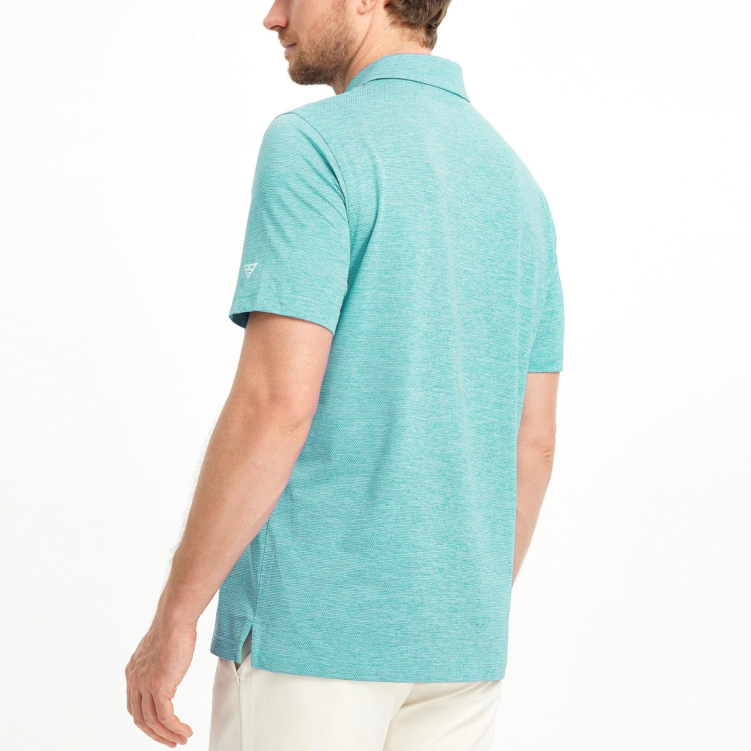 M MAELREG Golf Shirts for Men Dry Fit Short Sleeve Performance Moisture Wicking Heather Jacquard Active Mens Polo Shirts