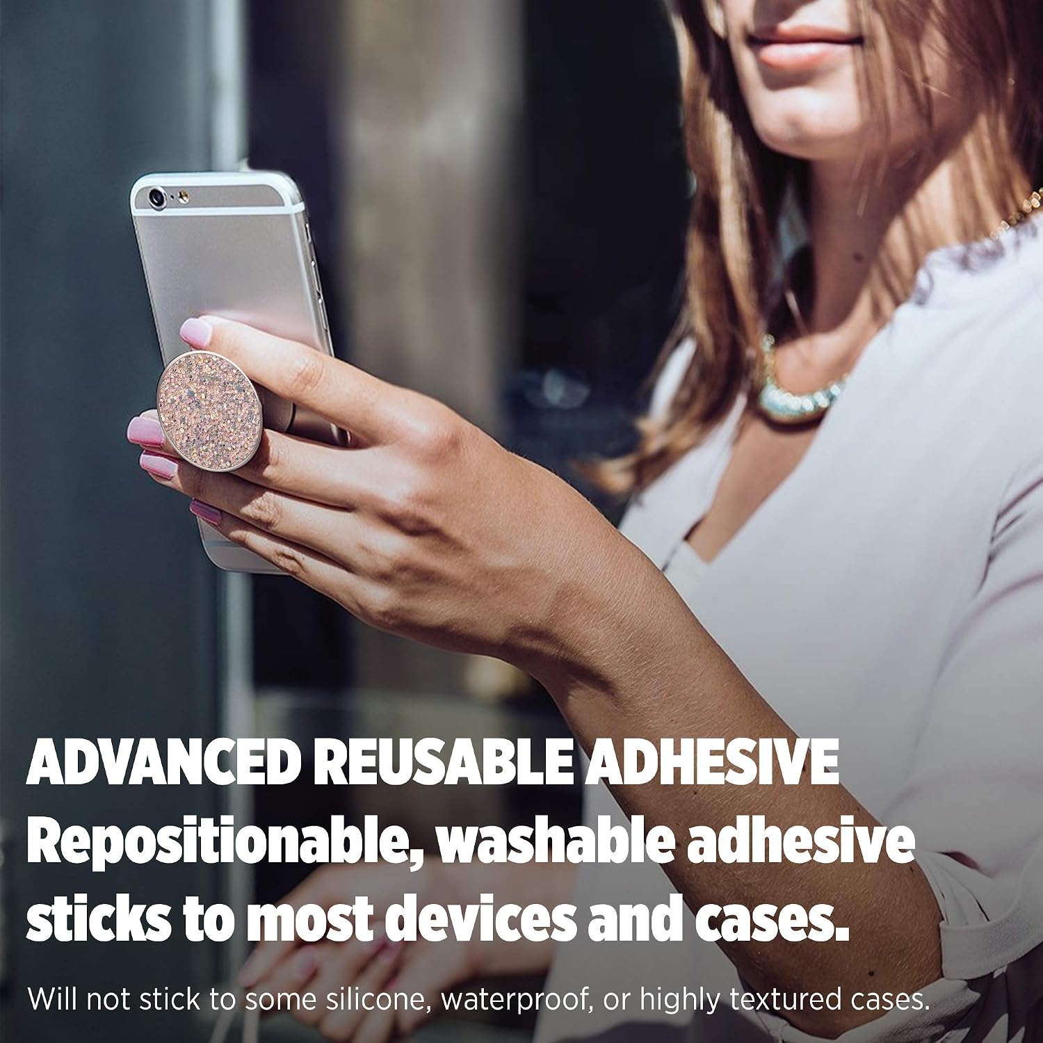 PopSockets: Collapsible Grip & Stand for Phones and Tablets - Sparkle Rose