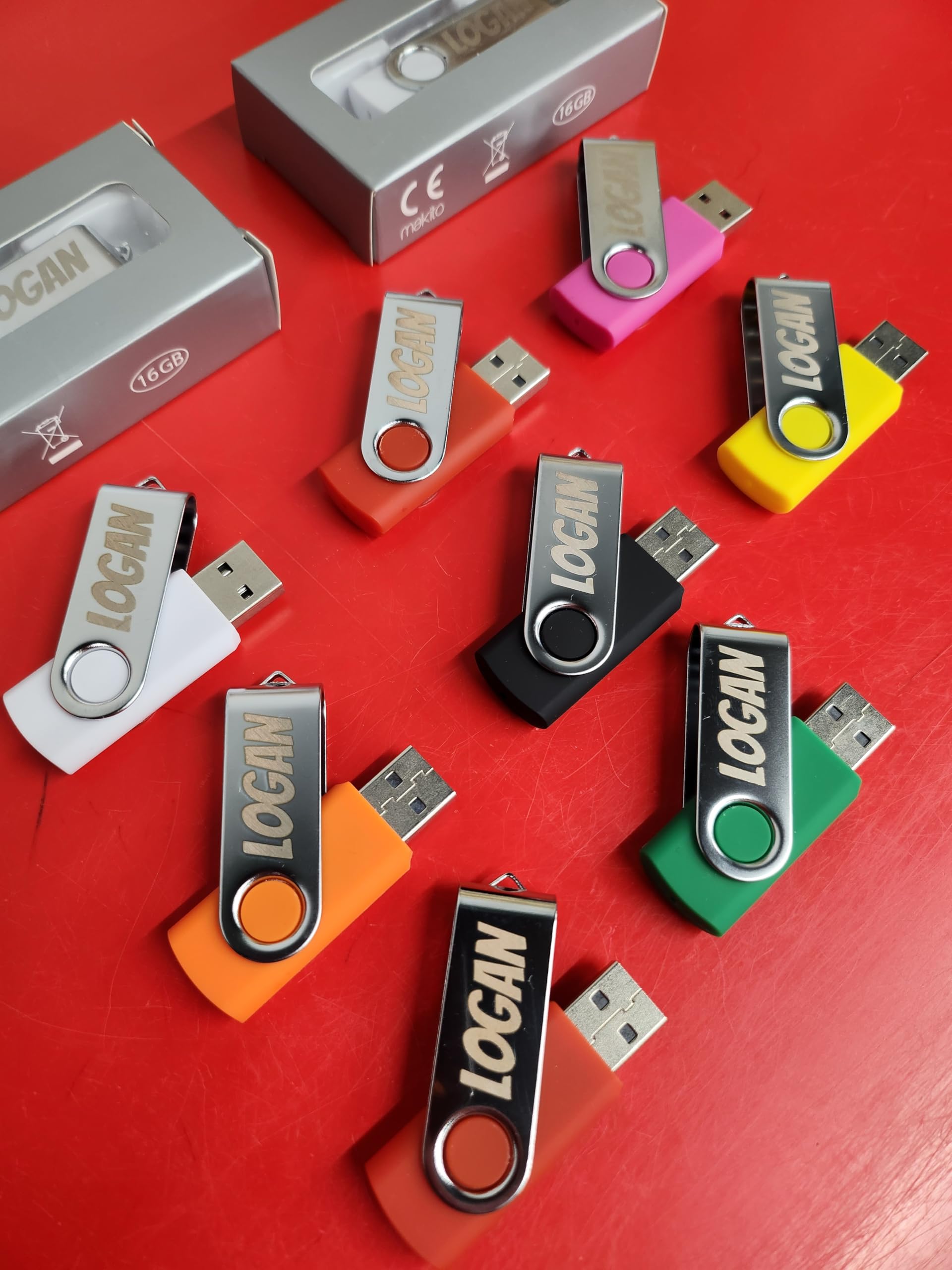 Uvimark | 10 Memorias USB de 16 GB Personalizadas | Almacenamiento Portátil | Pendrive Personalizados de 16 GB