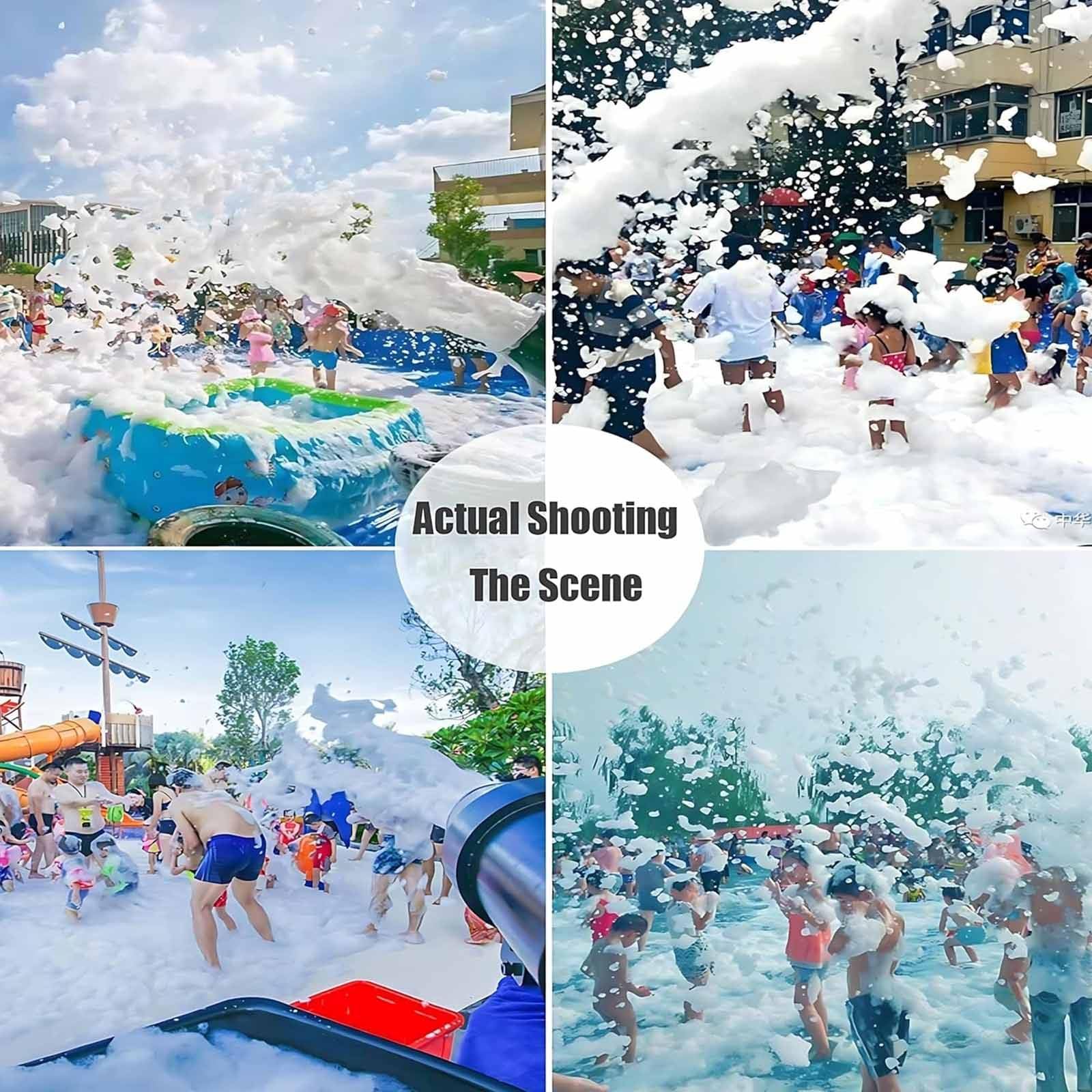 Macchina per Effetti di Schiuma 1000 W,Macchina per Schiuma a Getto Con Angolo Regolabile,Macchina per Schiuma Party per Feste,Bambini,Estate Nuoto, Distanza 6-10 m/Area 80 m