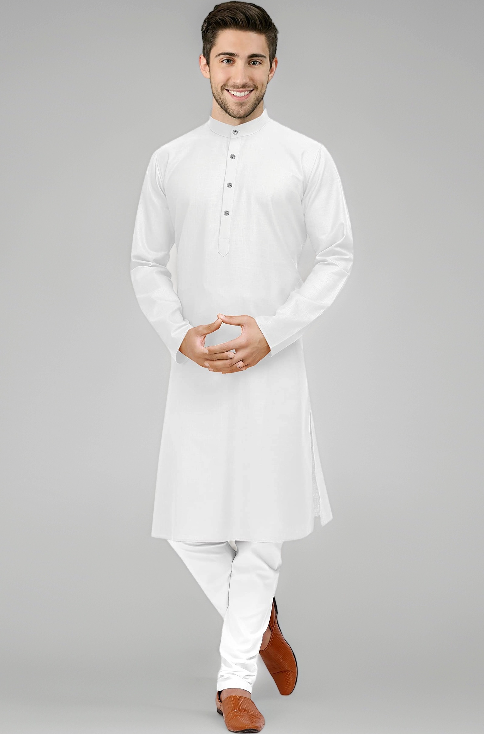 Men's Cotton Straight Kurta Pyjama Set