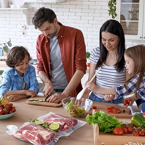 Miniatura 7 de Moretoes 150 bolsas selladoras al vacío, galones de 11 x 16 pulgadas y cuarto de galón de 8 x 12 pulgadas y pinta de 6 x 10 pulgadas, bolsas