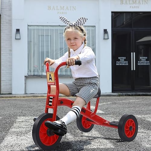 Miniatura 3 de Triciclo para niños pequeños de 3 a 6 años, bicicleta preescolar preescolar, patio de recreo para niños, triciclo en tándem para niños, equipo de