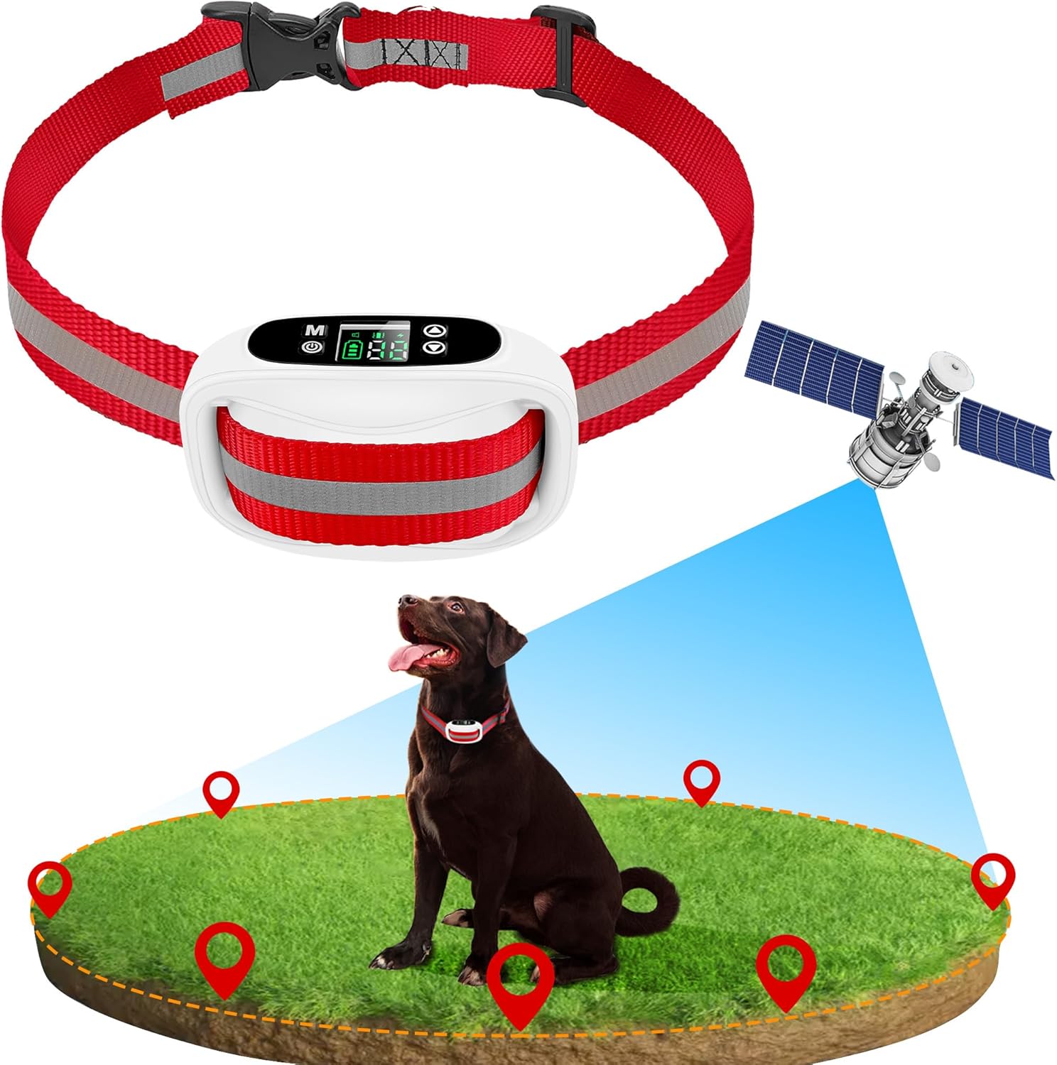 Rivulet GPS Wireless Dog Fence System, Electric Dog Fence w/Radius up to 1093 Yards