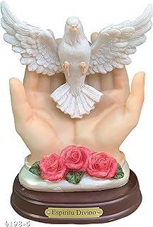 Statue of Holy Spirit Espiritu Santo Dove in Hand Christianity Catholic 6