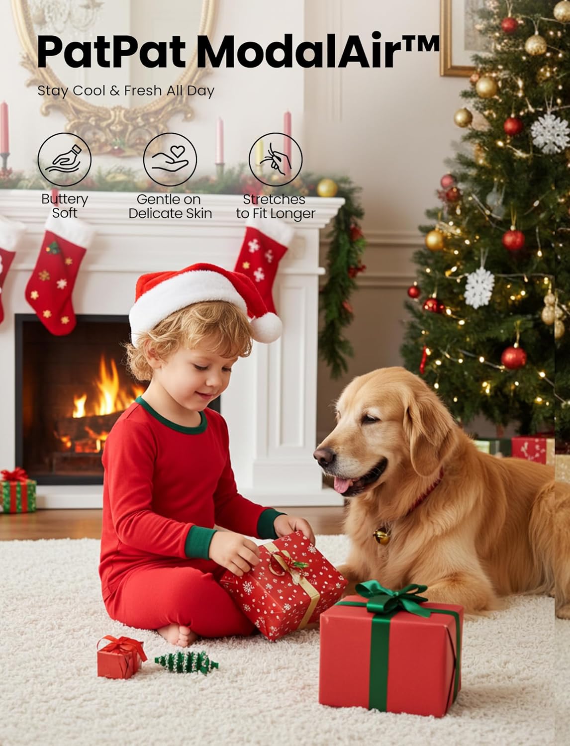 PATPAT Tencel Rayon Baby Pajama Sets, Snug Fit & Cool-Touch Pjs for Baby Girl Boy Toddler Kid, Ultra-Soft Sleeper Sleepwear - Image 2