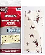 Catchmaster Brown Recluse Spider Giant Glue Boards 6Pk, Adhesive Bug Catcher, Scorpion, Cockroach, & Spider Killer for Home, Bulk Glue Boards for House & Garage, Pet Safe Pest Control, Tarantula Traps