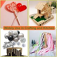 Vista 7 de Varillas de Clavija de Madera Tacos de Madera para Manualidades, 50 PCS 1/4 x 15 pulgadas Palos de Madera para Manualidades, Tacos Redondos