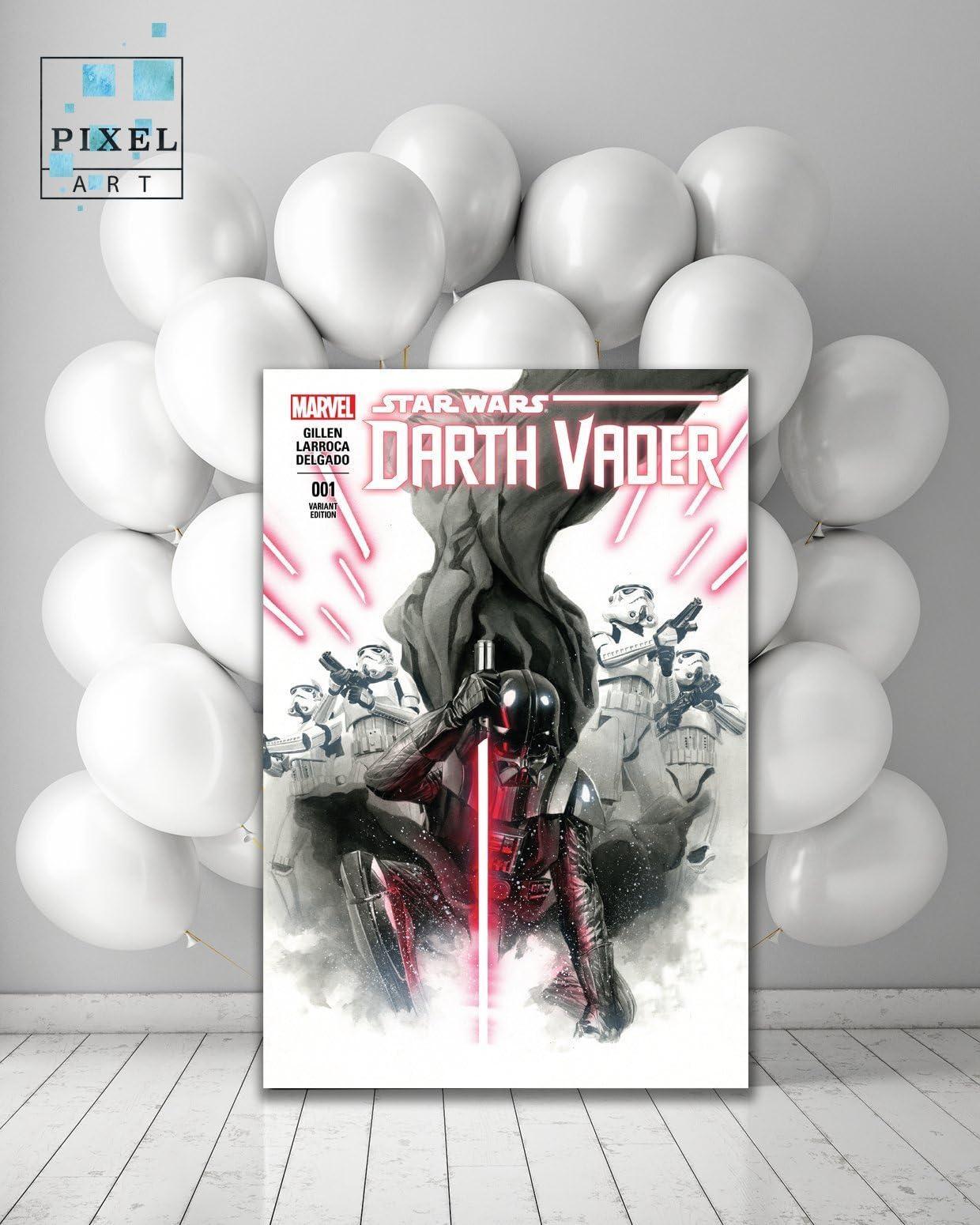 Star Wars Darth Vader Comic Book Canvas Print Wall Hanging Framed Art