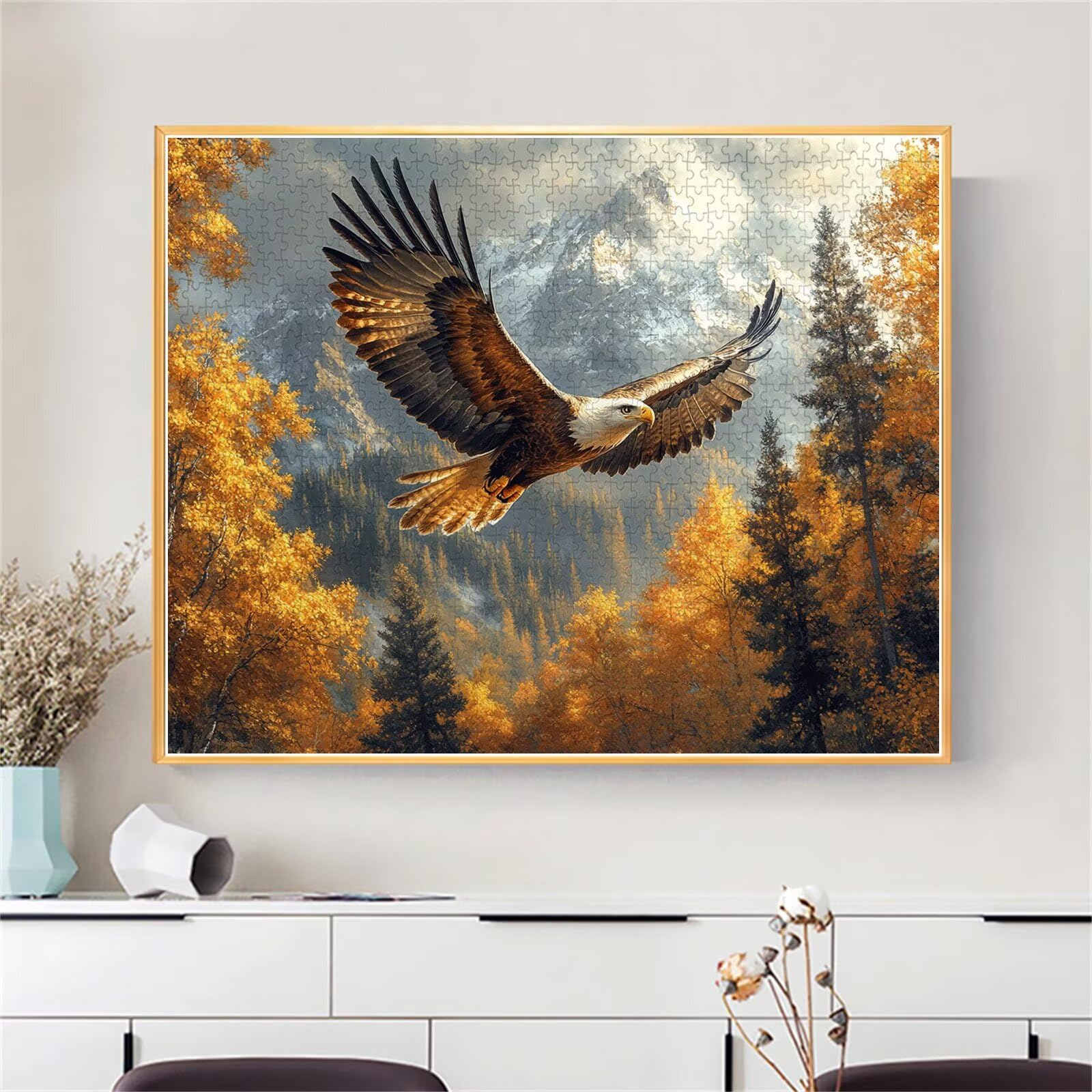 Puzzle Erwachsene 3000 Teile Adler Tier Educa Jigsaw für Kinder ab 8 Jahren Mädchen Jungen, Erwachsene Impossible Klassische Puzzles Schwer, Anspruchsvoll Spielspaß, Als Geschenke 81x122cm t-442