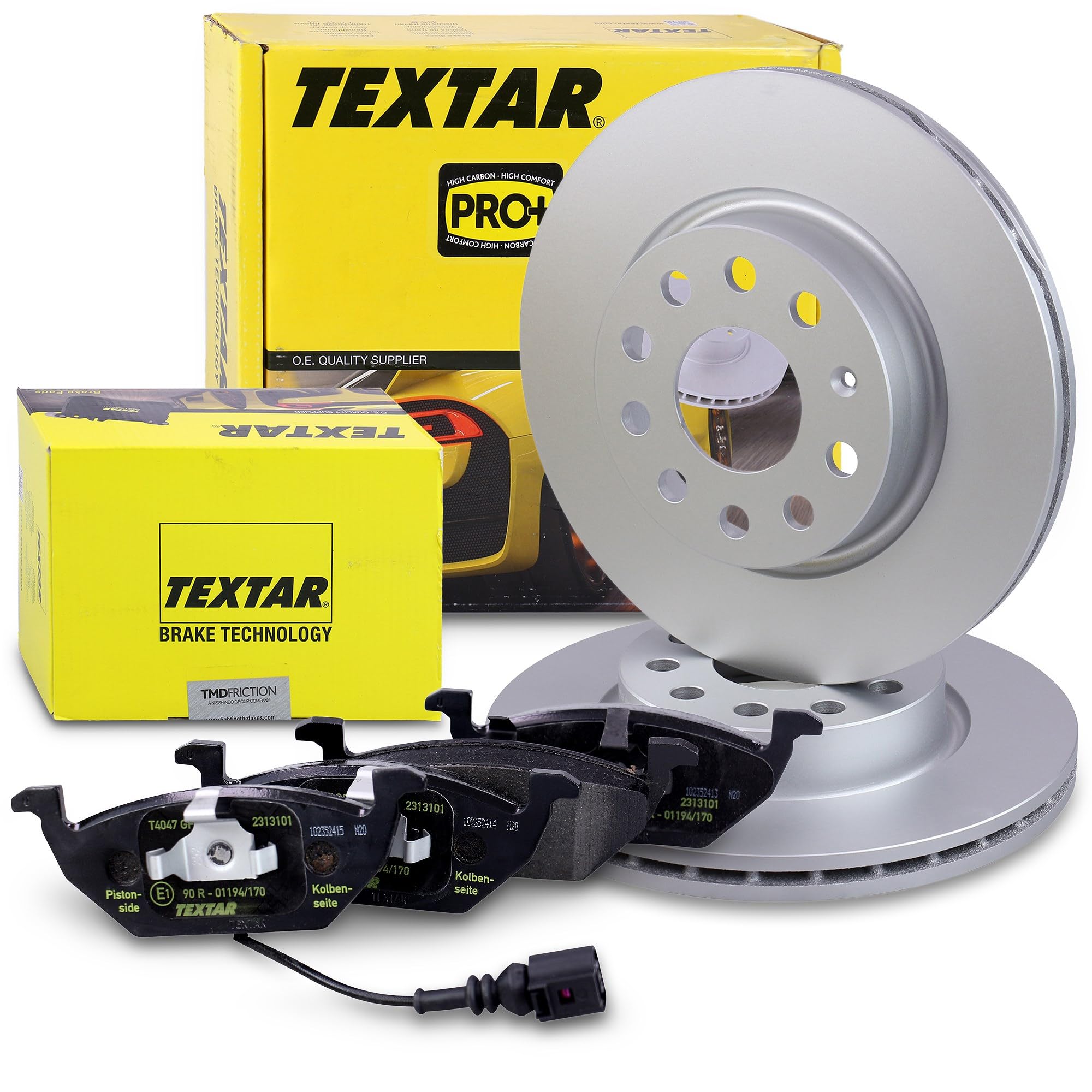 TEXTAR Bremsenset Vorderachse inkl. Bremsscheiben vorne Ø 280 mm