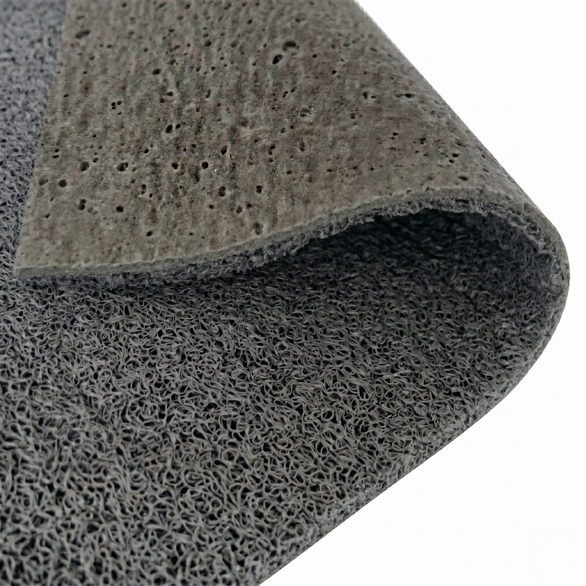 Felpudo de Rizo de PVC para Entrada Comercial Candela, Alfombra Atrapasuciedad Antideslizante y Drenante Interior y Exterior, Rollo a Medida de 120 cm de Ancho, Color Gris - 120 x 600 cm