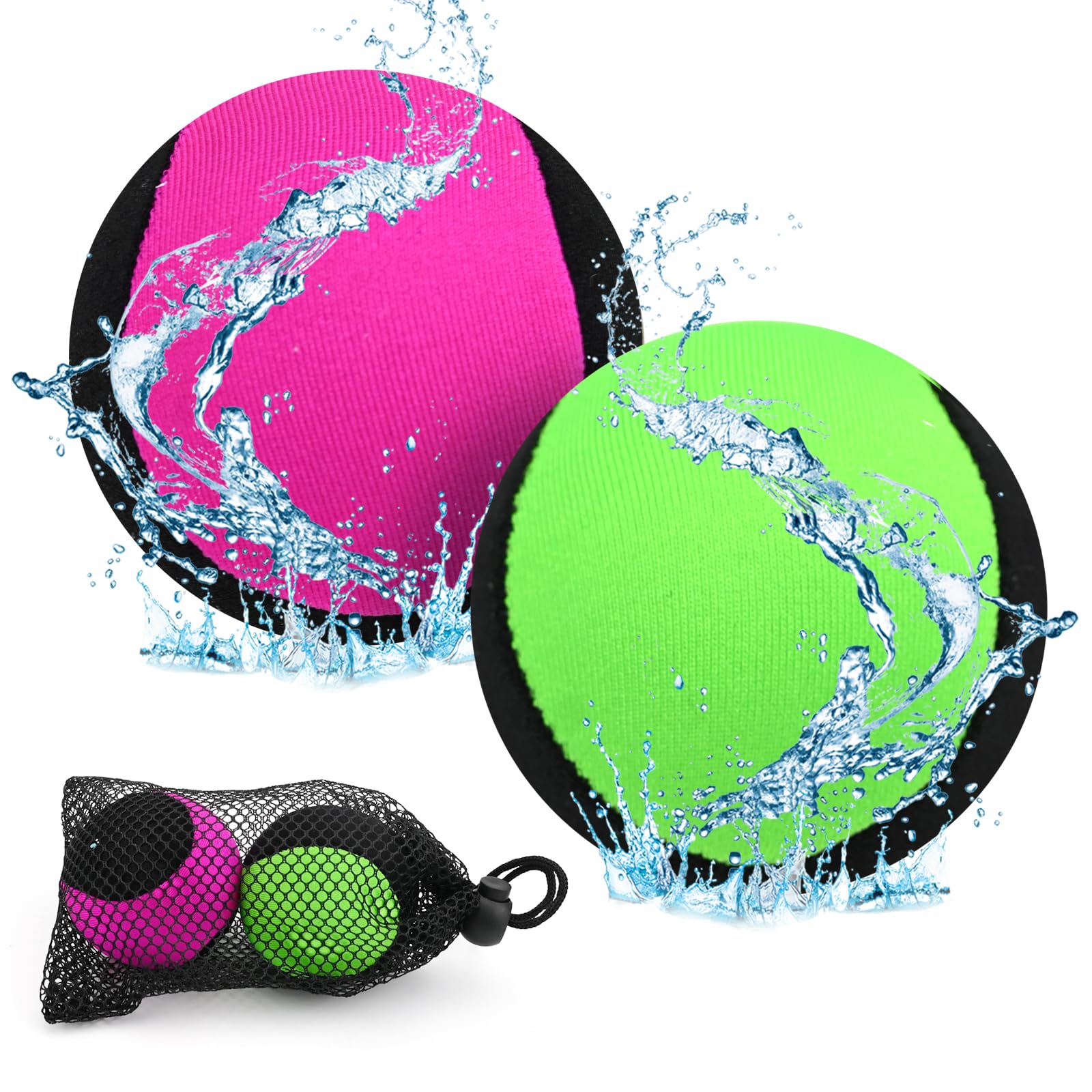 TSLBW Lot de 2 balles rebondissantes pour la plage et la piscine - Balles souples - Pour soulager