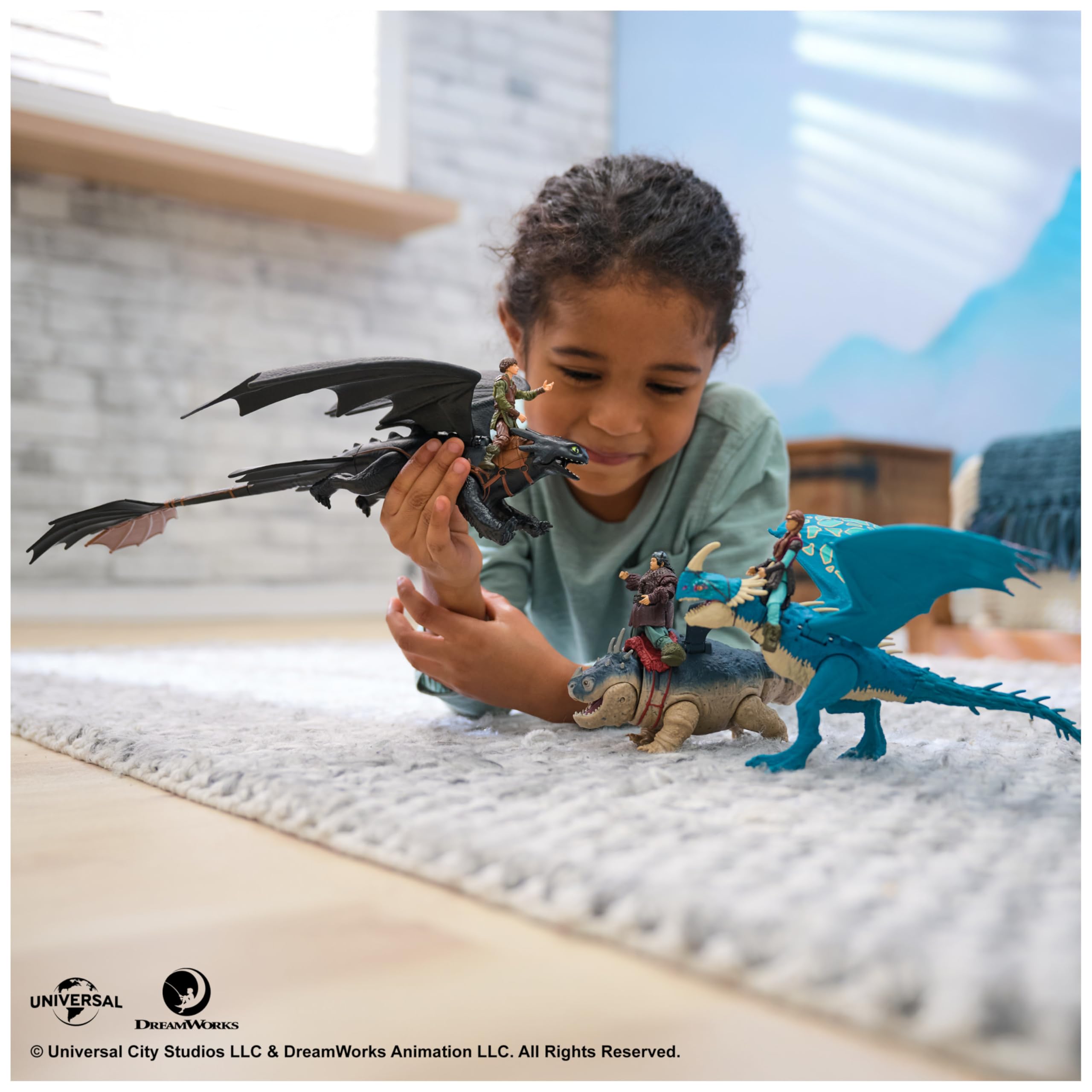 Dreamworks Dragons - Figurine Dragon Krokmou + Viking Harold - Figurine Articulée Krokmou 25 Cm Et Son Dresseur 10 Cm - Cadeau Enfant - Jouet Enfant 4 Ans Et + Inspiré Du Film How To Train Your Dragon