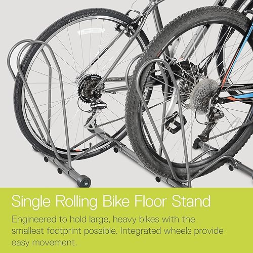 Miniatura 2 de Delta Cycle - Soporte para bicicleta individual, sin herramientas, ajustable, para montaña, neumático grueso, bicicletas de carretera, soporte de