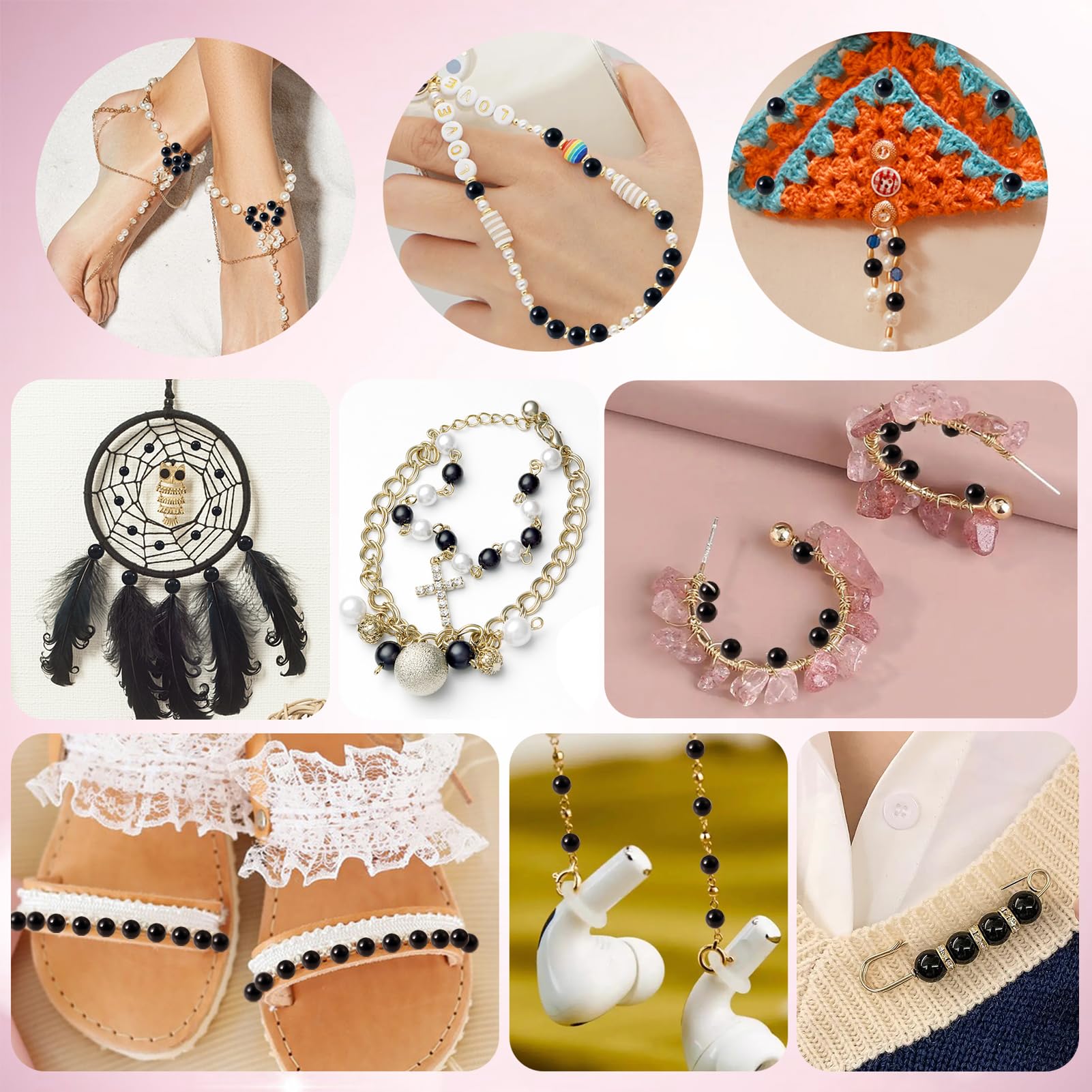 TOAOB Lot De 1000 Perles Rondes En Acrylique Avec Lettres De L'alphabet