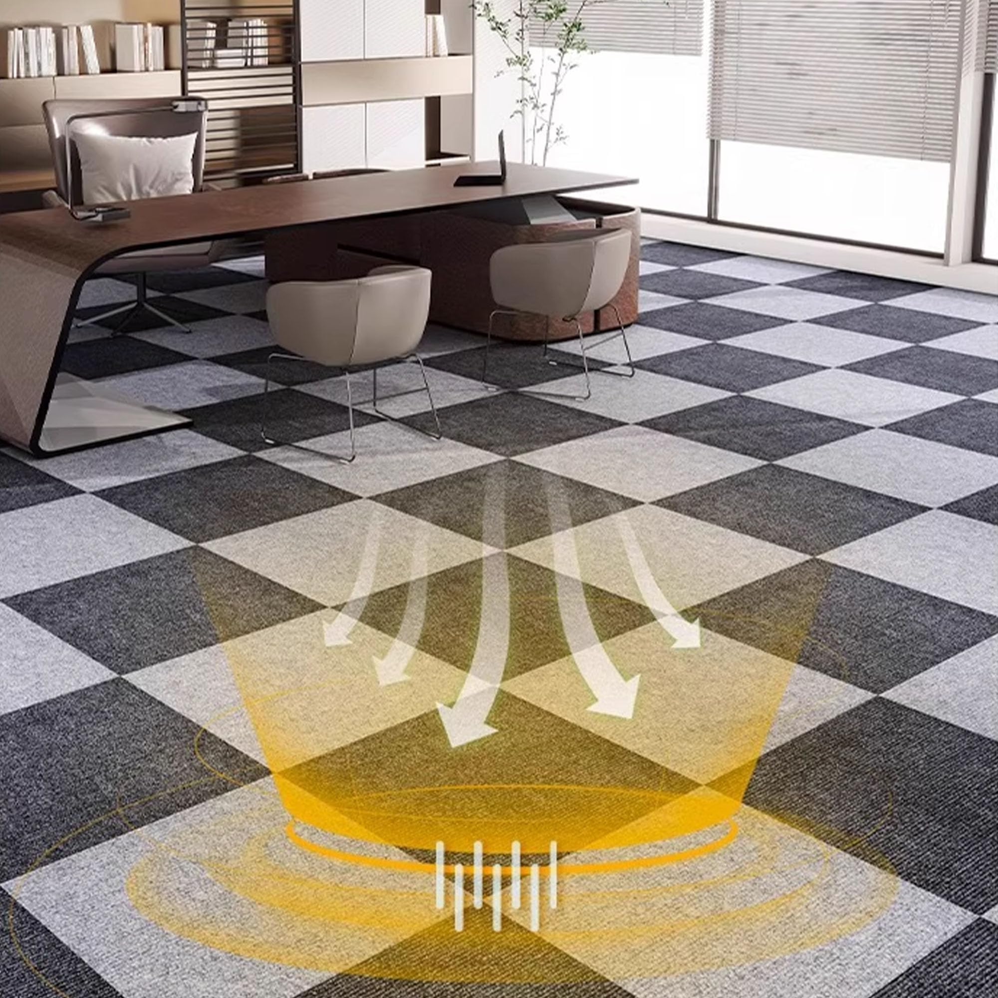 CINY 30PCS Autoadhesivo Alfombra Azulejos,30x30cm Fácil de pelar y pegar baldosas de suelo, durable, antideslizante resistente, adecuado para el dormitorio, oficina, estudio（Gris oscuro）