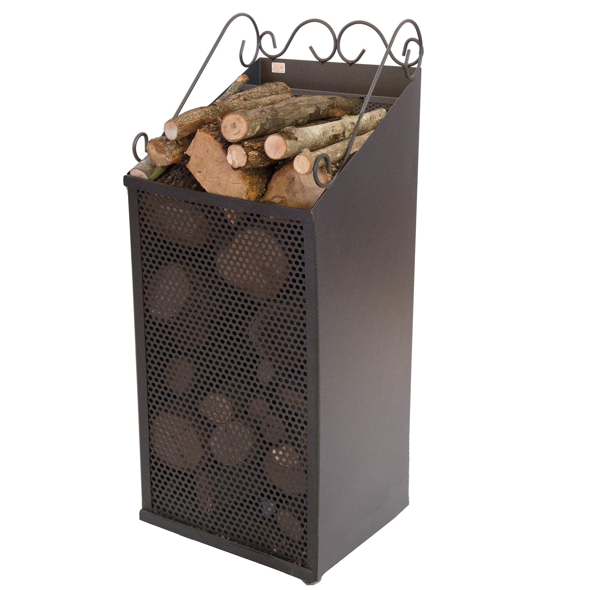 CRUCCOLINI CA007 CARRELLO PORTA LEGNA FORGIATO PER LEGNA/PELLET INE FERRO CON RUOTE