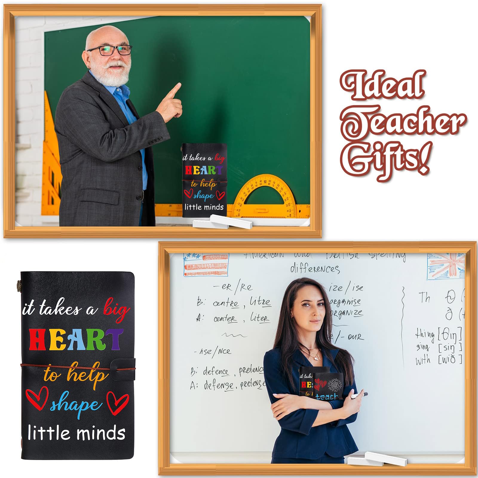 Charfia Teacher Gifts for Women Men Thank You Teacher Gifts Teacher Notebook Appreciation Gifts - Image 4