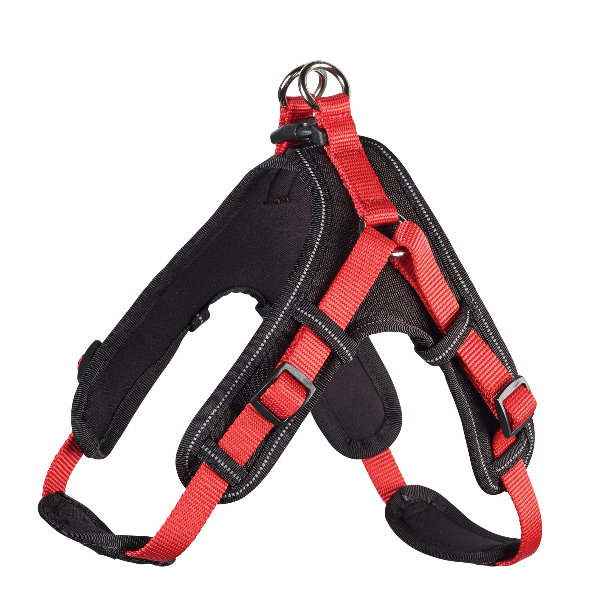 HUNTER Vario Quick Neoprene Harness, Small, 45-55 cm, 15 mm, Red/Black
