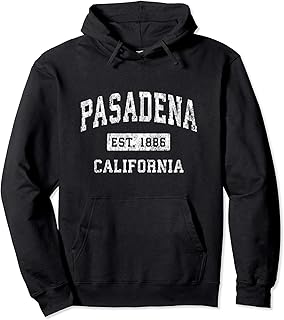 Pasadena California CA Vintage Established Sports Design Pullover Hoodie