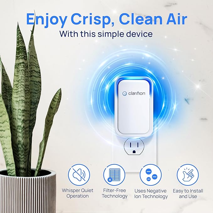 Clarifion - Ionizador de Aire Purificador Mini Portátil 1 Pack miniatura 2