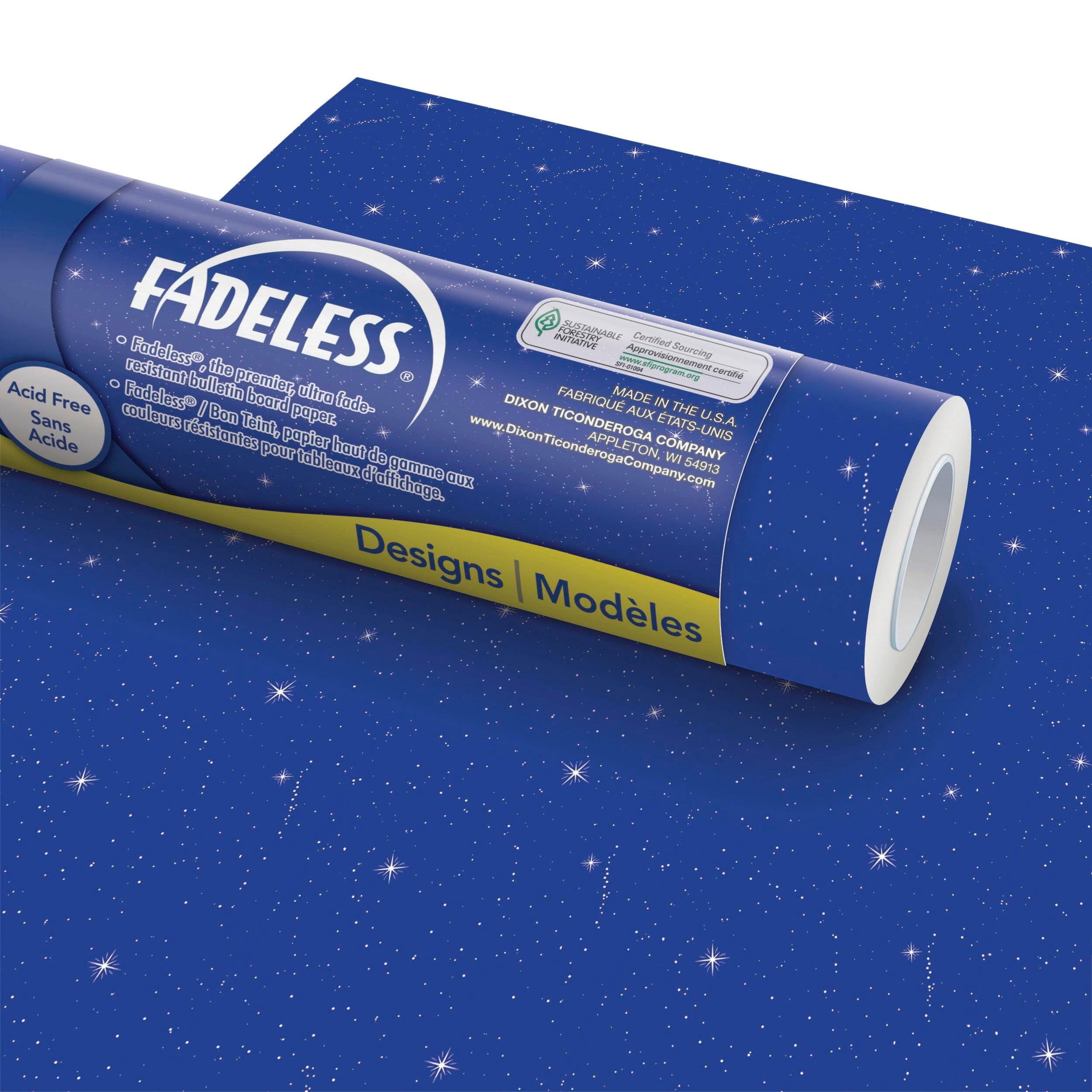 Fadeless Bulletin Board Paper, Fade-Resistant Paper for Classroom Decor, 48” x 12’, Night Sky, 1 Roll