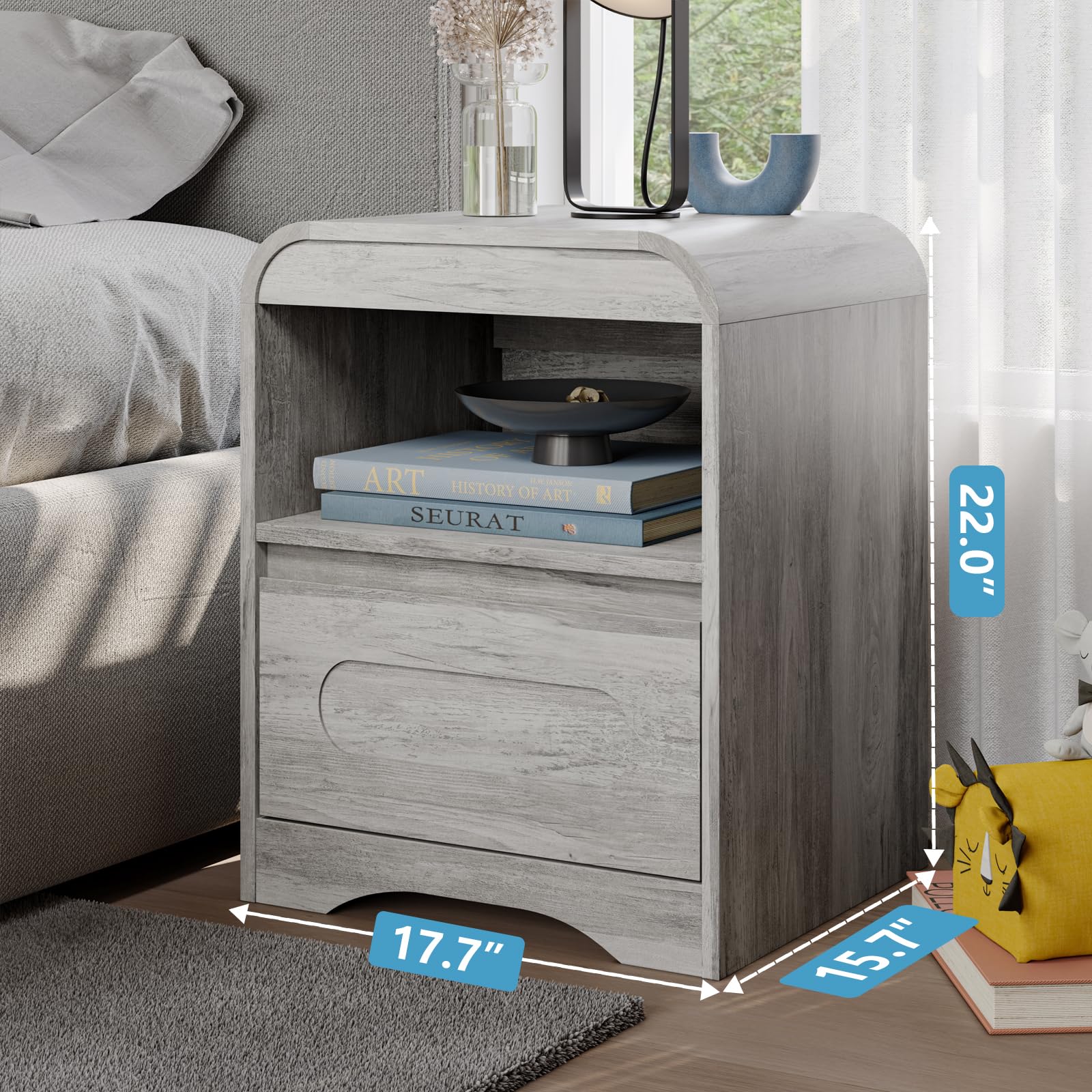 Amazon.com: 3 Piece Bedroom Set, Dresser and Nightstand Sets for Bedroom,  Wood 3 Drawer Dresser & Night Stand Set of 2, Wide Chest of Drawers Modern  Storage Cabinet Bedroom Furniture Set, Grey :