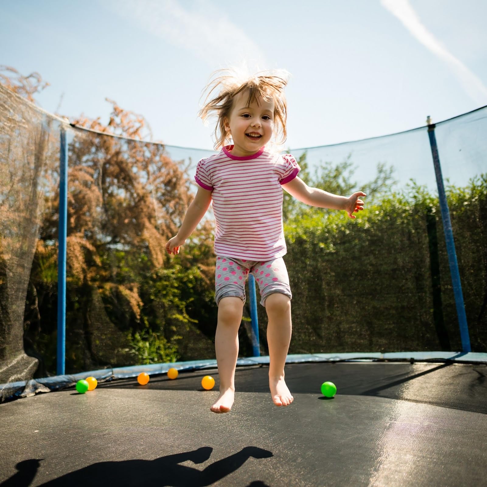 Rete Trampolino, Rete Protezione Tappeto Elastico, Rete Ricambio Trampolino Ø 183/244/305/366/427/457/488cm e 6/8/12 Pali