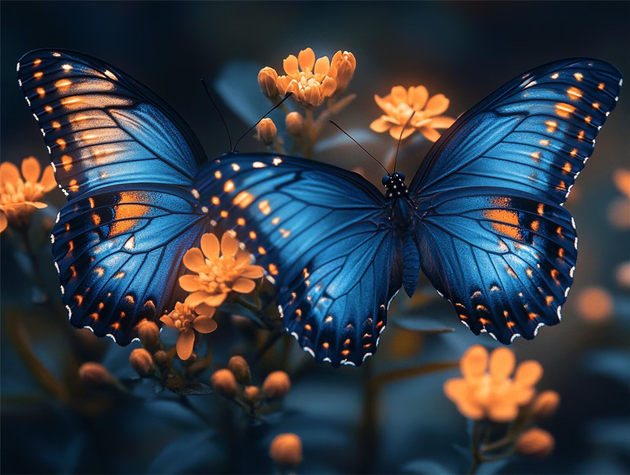 Puzzle dla dorosłych 2000, kwiat motyl, 99 x 70 cm, n-267