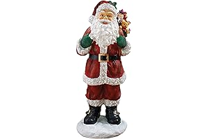 Design Toscano Visit from Santa Claus Statue with Christmas Toys