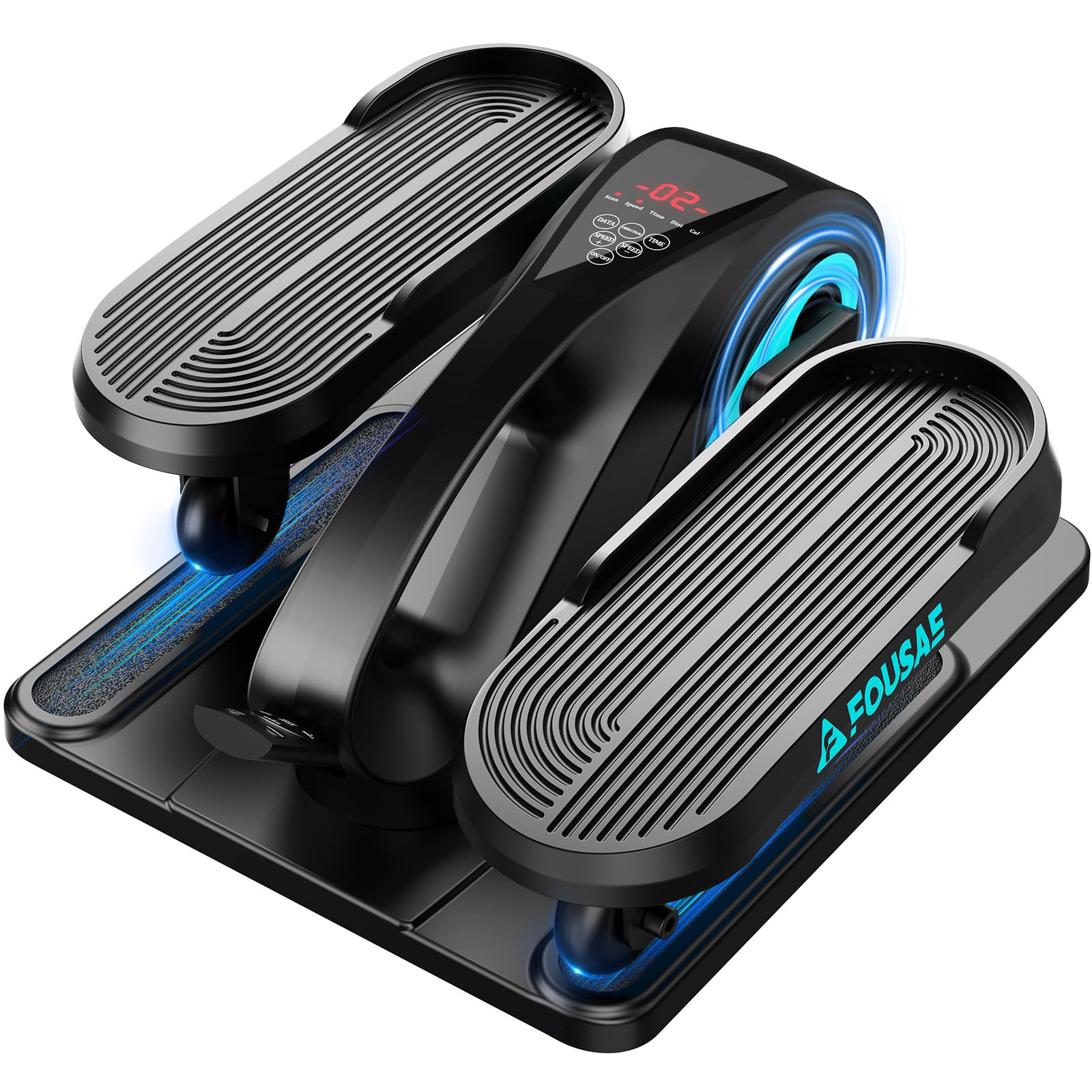 FOUSAE Ellittica Elettrico, 2 in 1 Pedaliera Elettrica con 15 velocità Regolabili e 3 modalità Automatiche, Cross Trainer da Seduti con Telecomando, Pedaliera per Anziani Silenzioso e Portatile