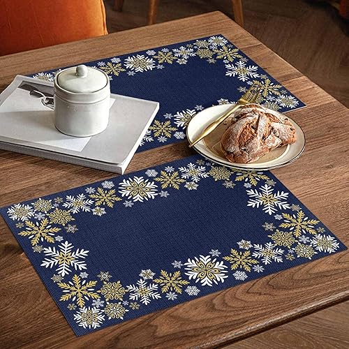 Vista 866 de Juego de 6 manteles individuales rojos para el día de San Valentín, diseño de corazón de San Valentín, resistentes al calor, lavables, manteles