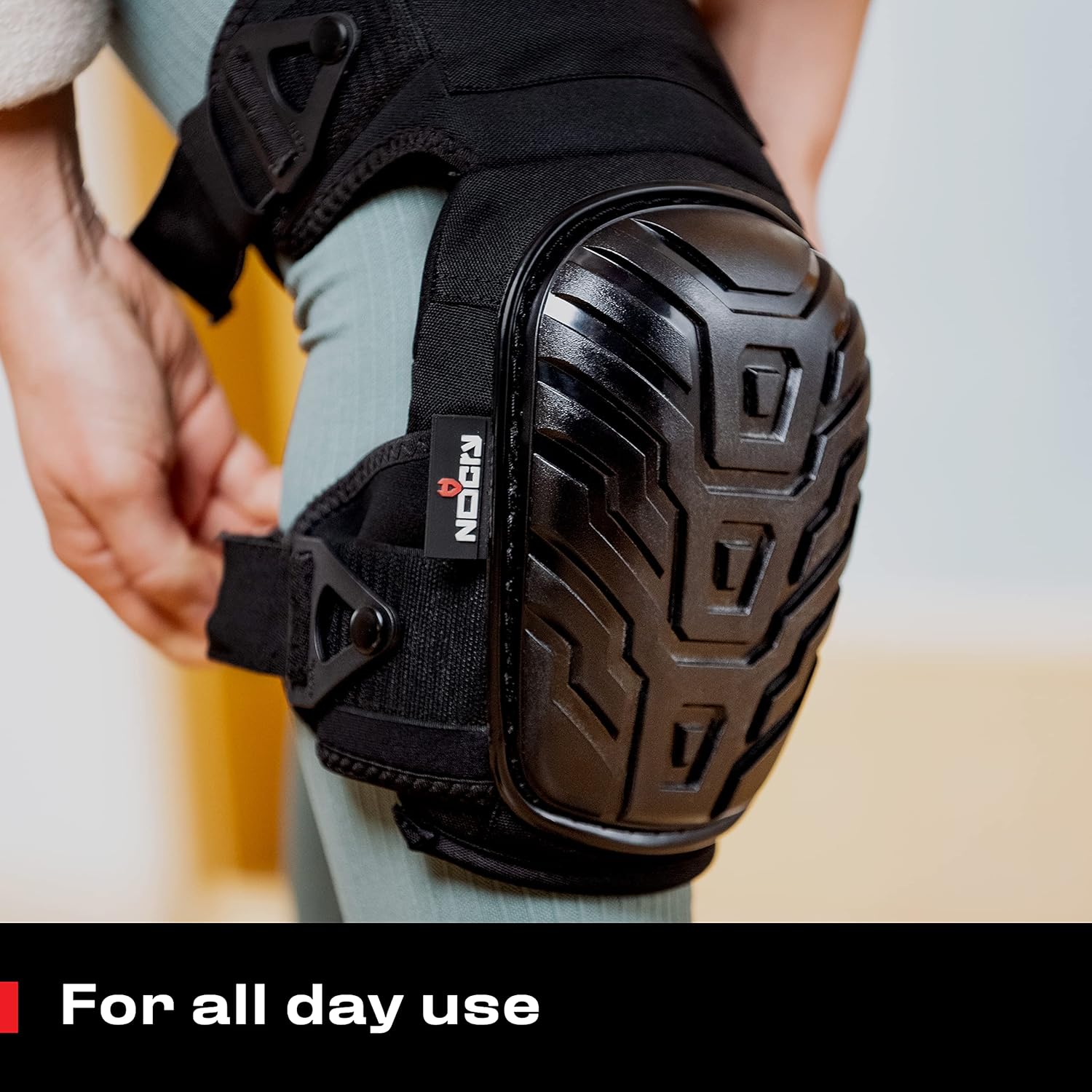 NoCry Professional Knee Pads for Work with Improved Adjustable Thigh and Shin Double Straps; Heavy Duty Shell, Soft Foam Padding and Gel Cushion; Fits Men and Women : Industrial & Scientific