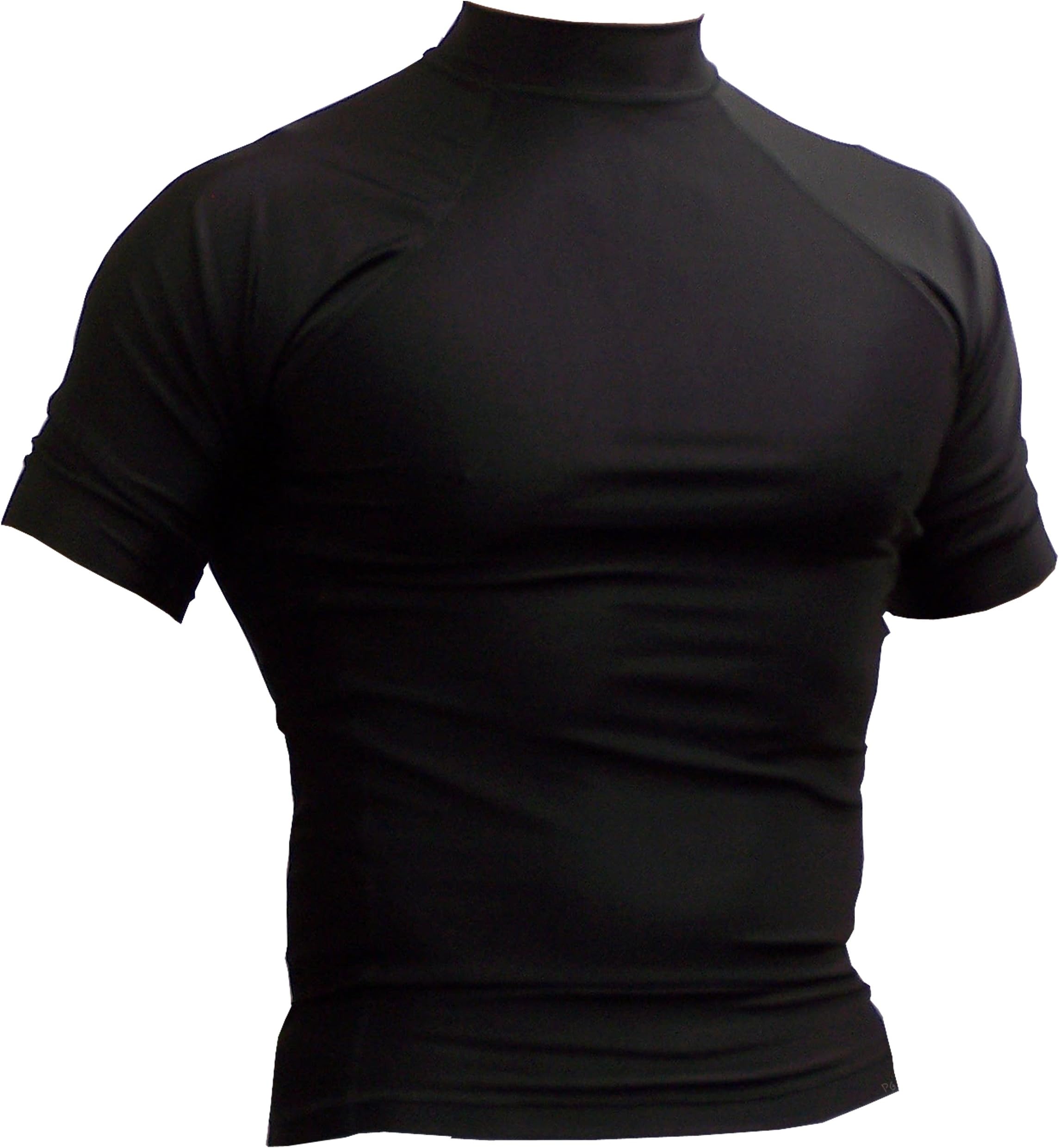 Piranha Gear MMA Rash Guard - Short Sleeve, Black, Plain from