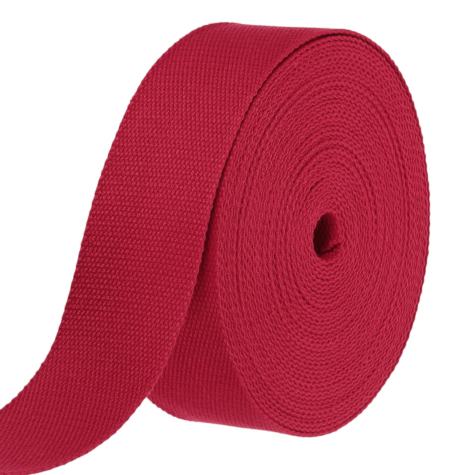 Sangle en coton serge rouge fonce 5.1 cm x 15 m pour poignees de sac et ceintures