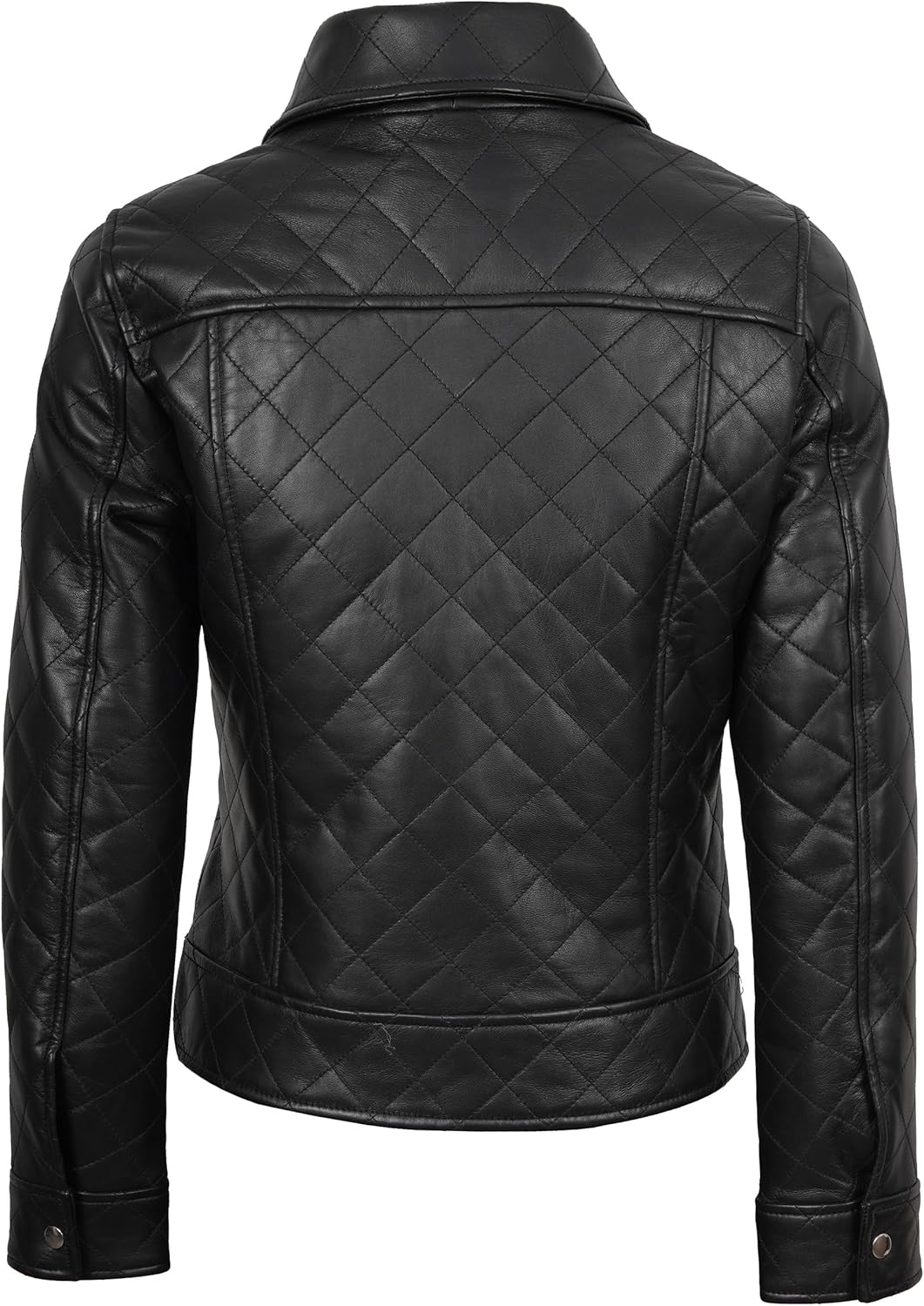 Decrum Womens Leather Jacket - Real Lambskin Trucker Style Leather Jackets for Women - Image 4