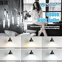 Vista 4 de 8.9IN LED Light Bulbs E26 Base, 6W 800LM 5000K Daylight White T10 T9 Vintage Edison Bulbs Dimmable, AC 120V Equal 80 Watt Clear Glass Long Tubular