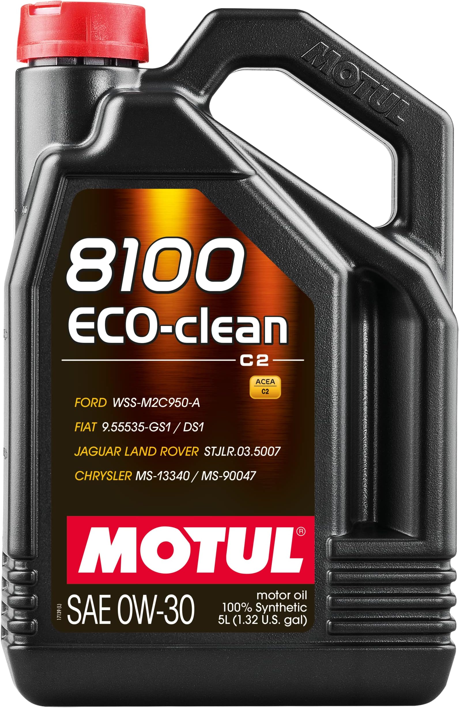 8100 ECO-clean 0W-30 Motor Oil – 100% Synthetic Engine Oil, ACEA C2 Mid SAPS, Low Emissions Formula, for Modern Engines with DPF & Catalytic Converters – 5 Liter