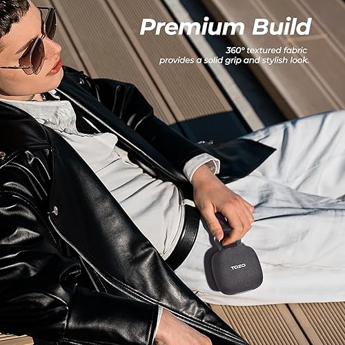 Miniatura 7 de TOZO PE1 - Altavoces Bluetooth portátiles con mosquetón ajustable, mini altavoz de ducha inalámbrico Bluetooth con IPX8 impermeable, 32 horas de