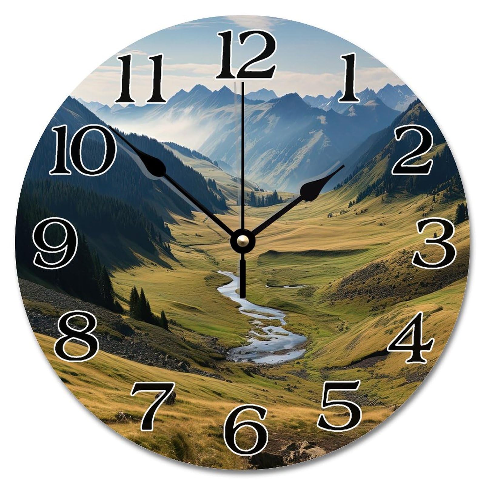 Horloge murale paysage parc national attraction touristique 38,1 cm à piles