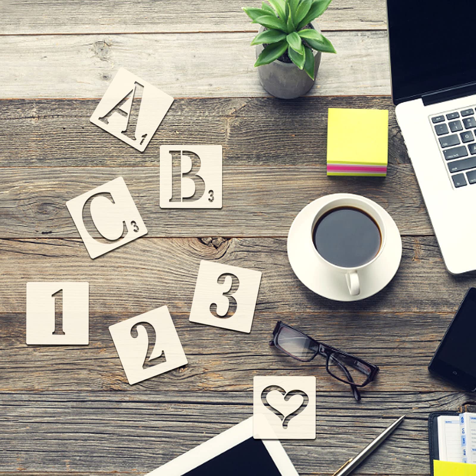 42 Plantillas De Letras De Plástico Conectables Juego De Letras Números