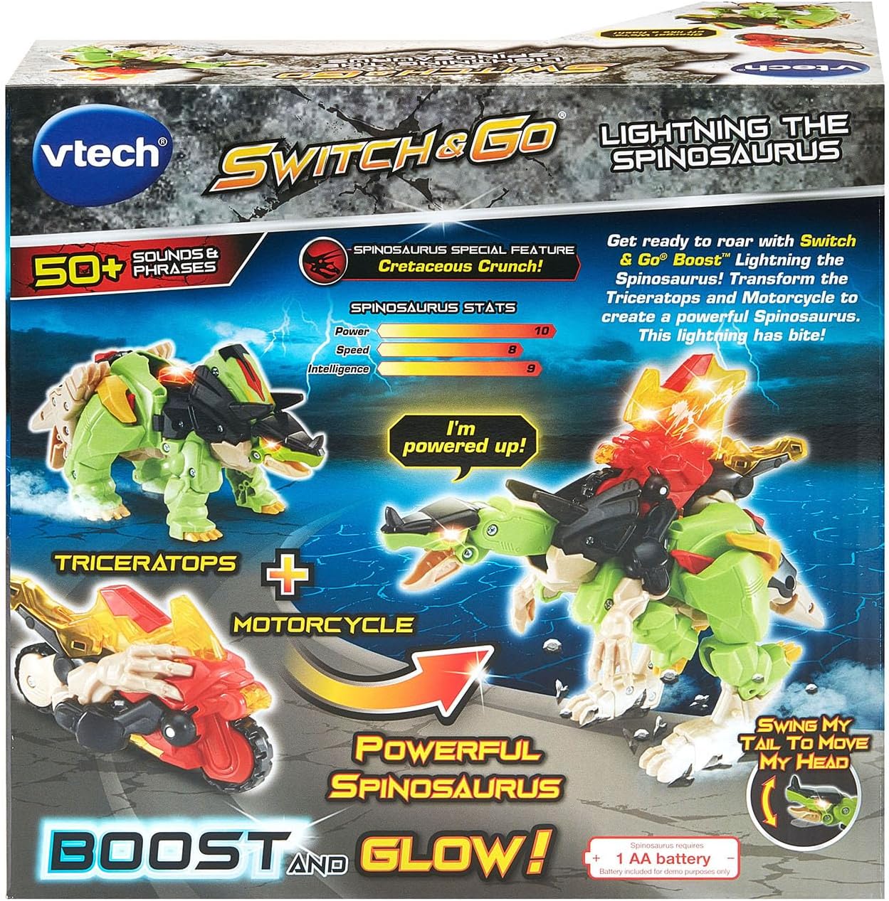 VTech Switch and Go Boost Lightning the Spinosaurus