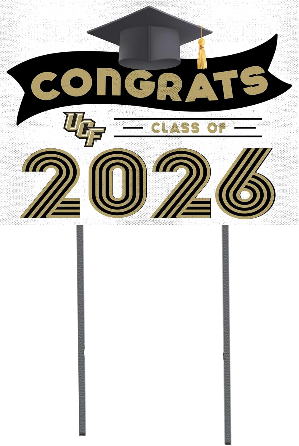 KH Sports Fan UCF Knights Congrats Class of 2026 Graduation Yard Sign, 18x24