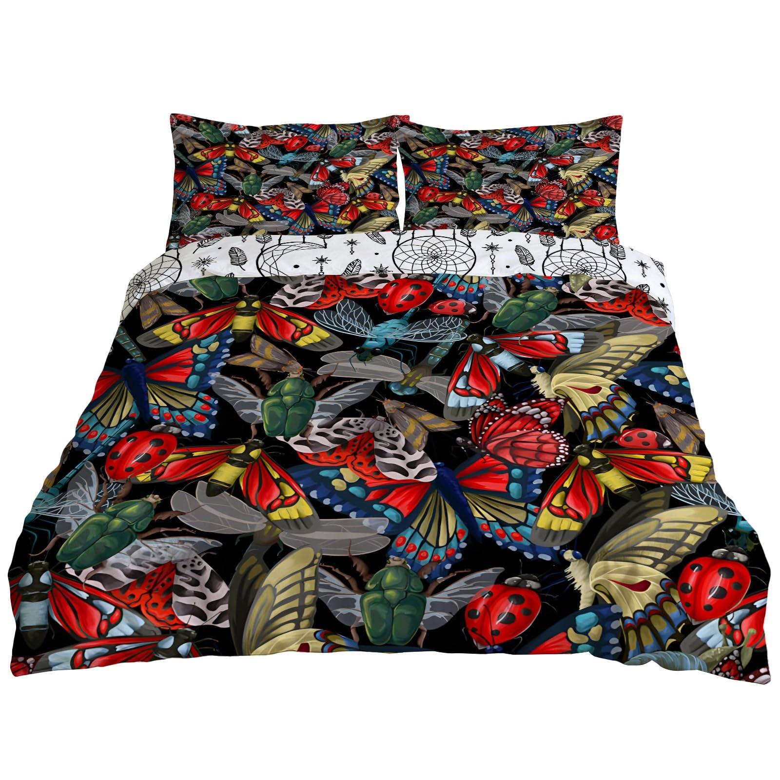 Housse de couette grand 240x220 cm réversible pour supprimer le repassage