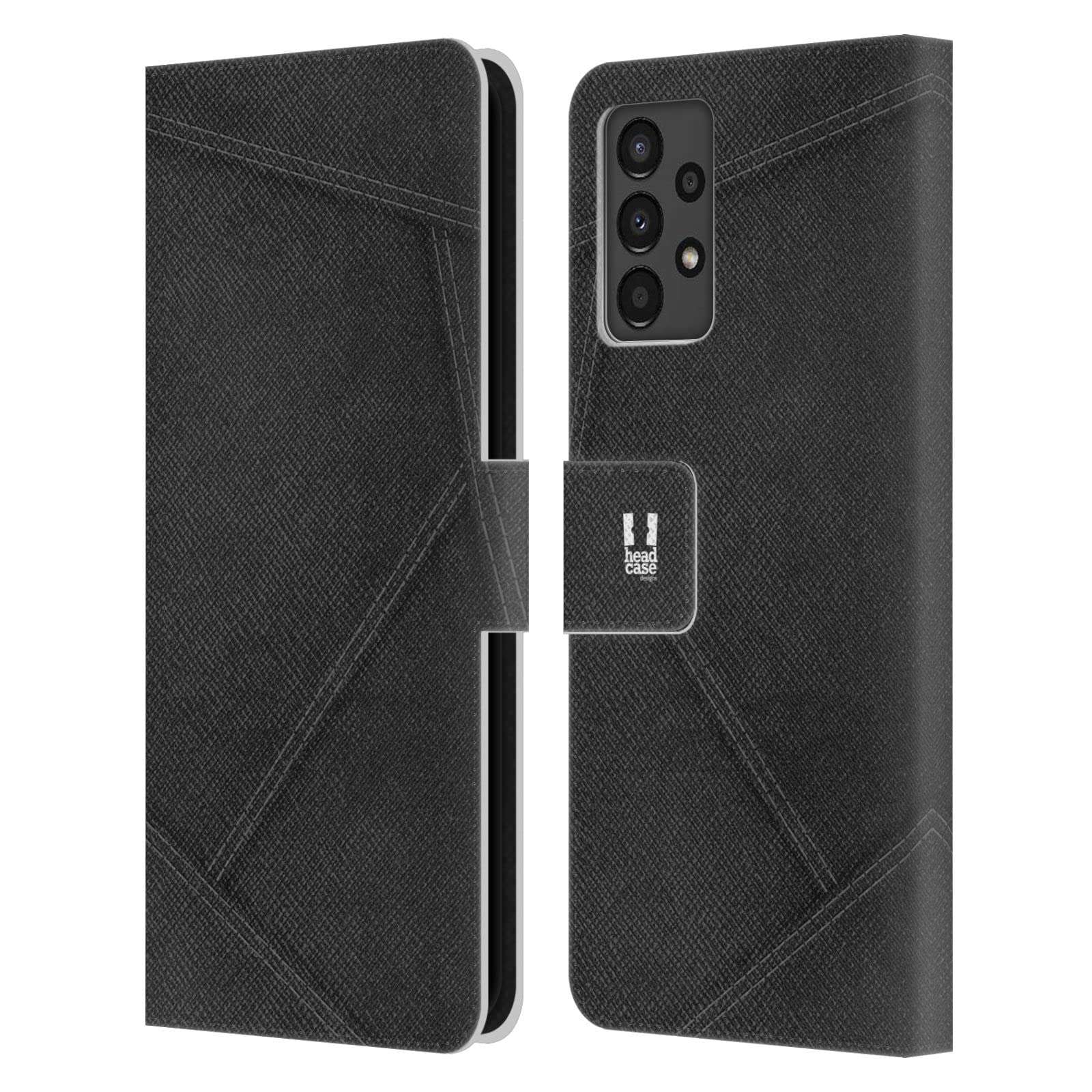 Étui portefeuille Galaxy A13 Samsung Head Case Designs Patchwork Denim - 7