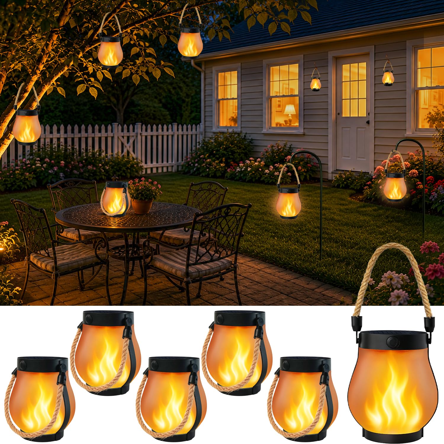 SANJICHA Flickering Flame Lanterns